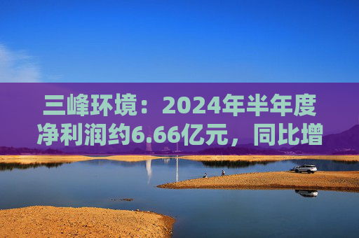 三峰环境：2024年半年度净利润约6.66亿元，同比增加5.29%