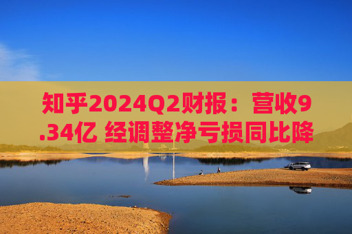 知乎2024Q2财报：营收9.34亿 经调整净亏损同比降79.9%