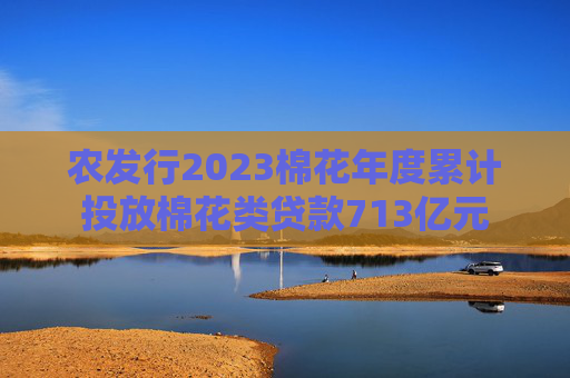 农发行2023棉花年度累计投放棉花类贷款713亿元