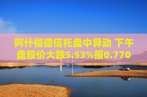 阿什福德信托盘中异动 下午盘股价大跌5.53%报0.770美元