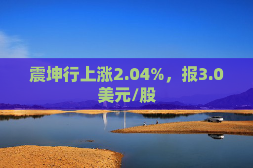 震坤行上涨2.04%，报3.0美元/股