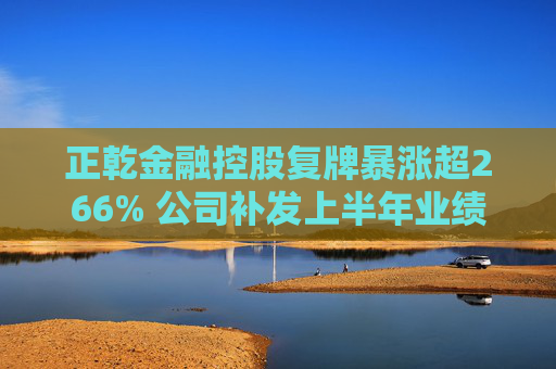 正乾金融控股复牌暴涨超266% 公司补发上半年业绩报告