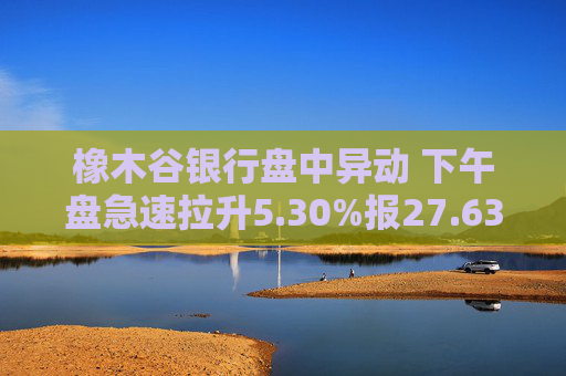 橡木谷银行盘中异动 下午盘急速拉升5.30%报27.63美元