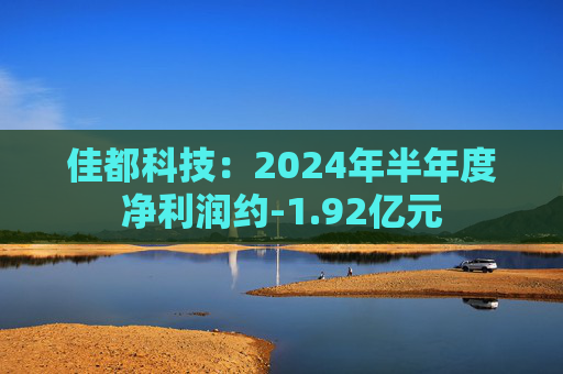 佳都科技：2024年半年度净利润约-1.92亿元