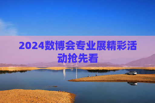 2024数博会专业展精彩活动抢先看